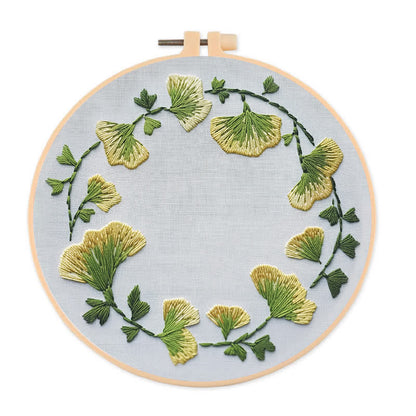 Rubbyoo Embroidery Kit - Ginkgo Leaves