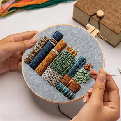 Rubbyoo Embroidery Kit - Bookshelf