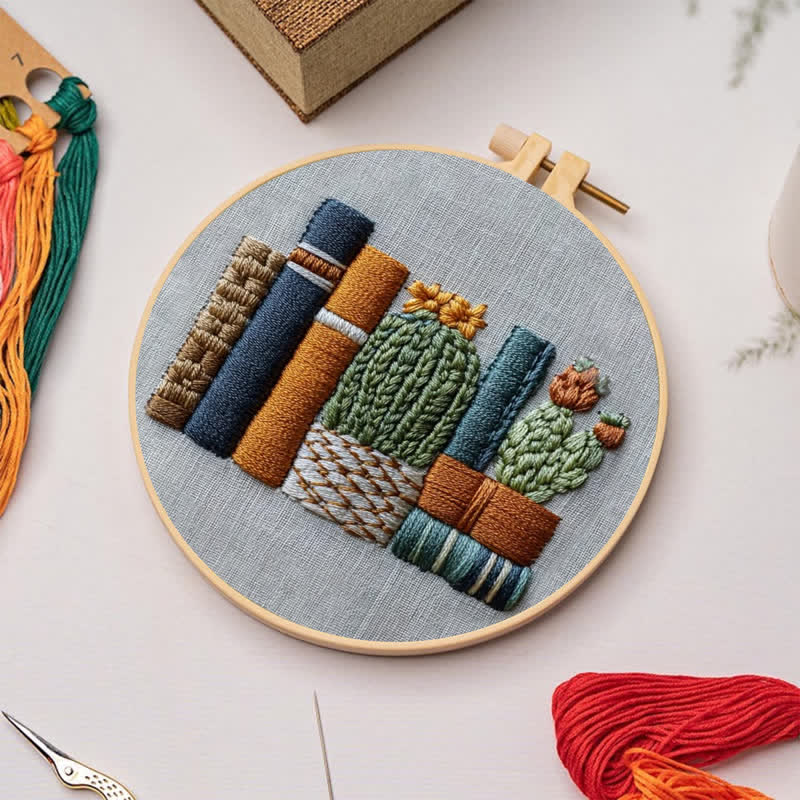 Rubbyoo Embroidery Kit - Bookshelf