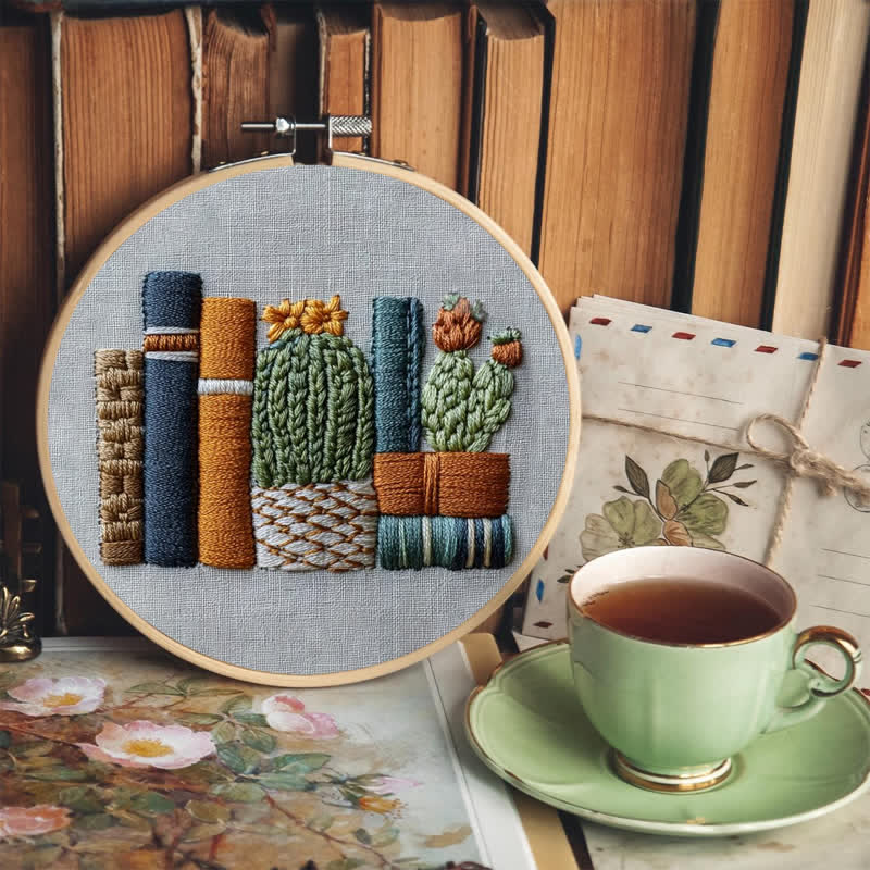 Rubbyoo Embroidery Kit - Bookshelf