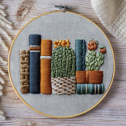 Rubbyoo Embroidery Kit - Bookshelf