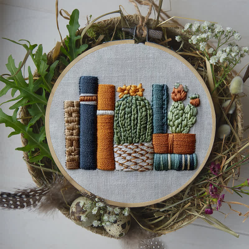 Rubbyoo Embroidery Kit - Bookshelf