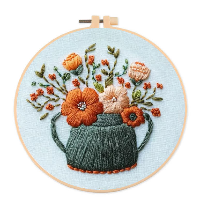 Rubbyoo Embroidery Kit - Tea Leaves