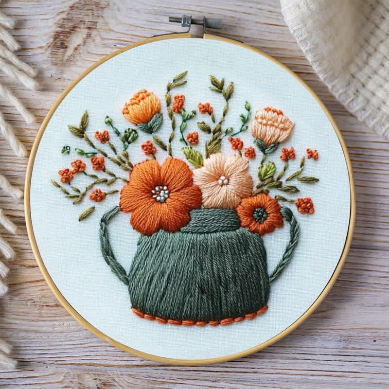Rubbyoo Embroidery Kit - Tea Leaves