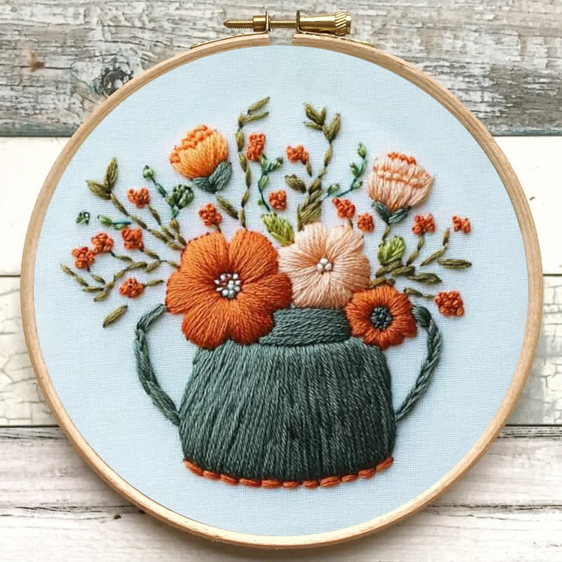 Rubbyoo Embroidery Kit - Tea Leaves