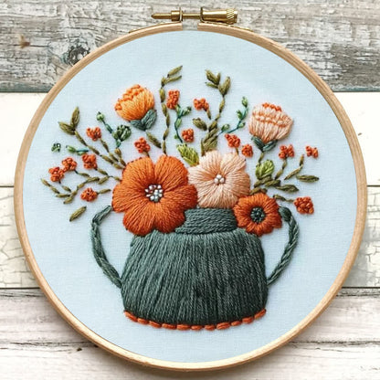 Rubbyoo Embroidery Kit - Tea Leaves