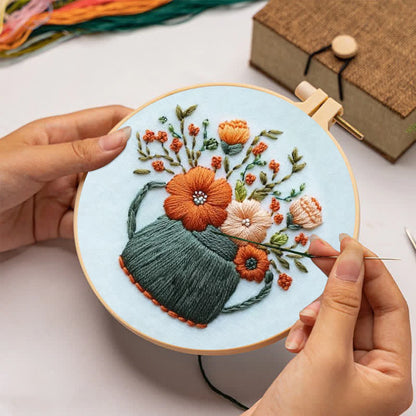 Rubbyoo Embroidery Kit - Tea Leaves