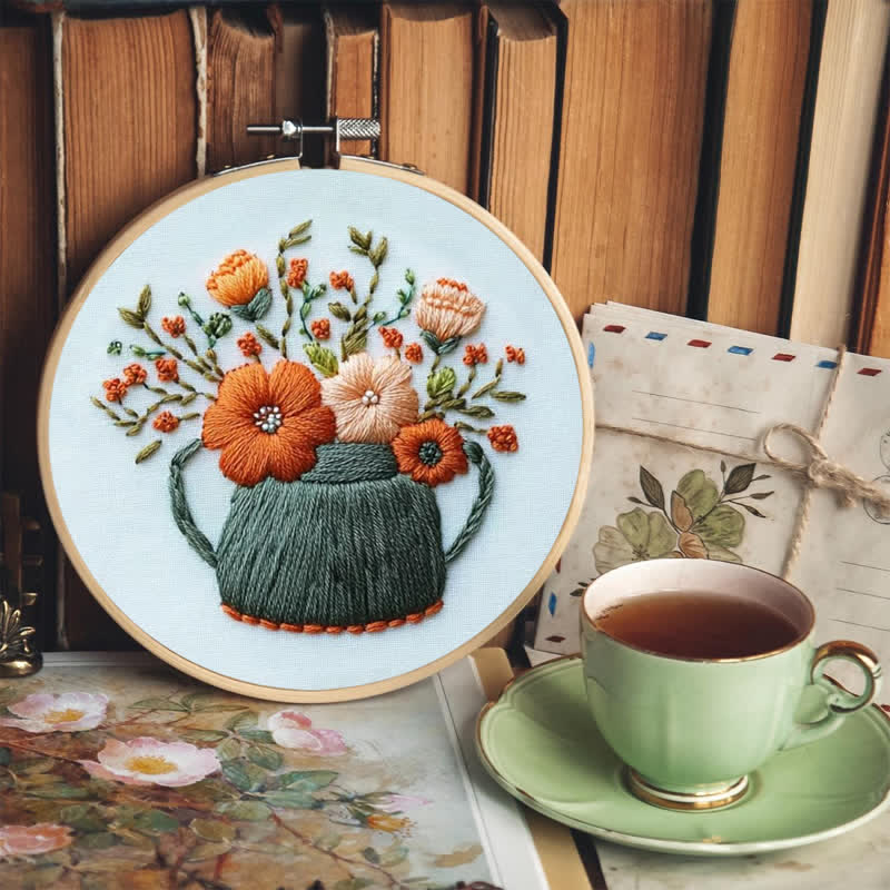 Rubbyoo Embroidery Kit - Tea Leaves