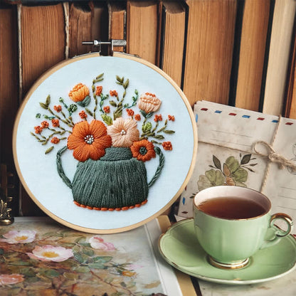 Rubbyoo Embroidery Kit - Tea Leaves