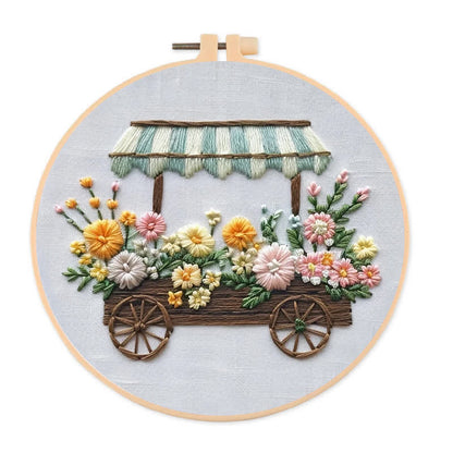 Rubbyoo Embroidery Kit - Flower Cart