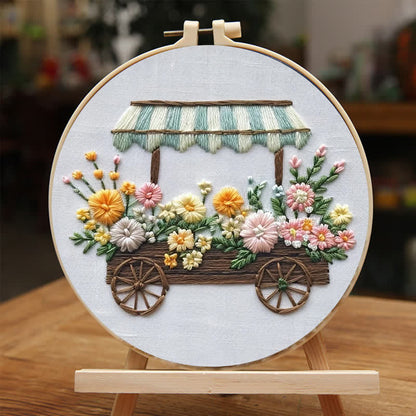 Rubbyoo Embroidery Kit - Flower Cart