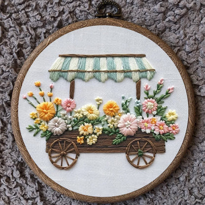 Rubbyoo Embroidery Kit - Flower Cart