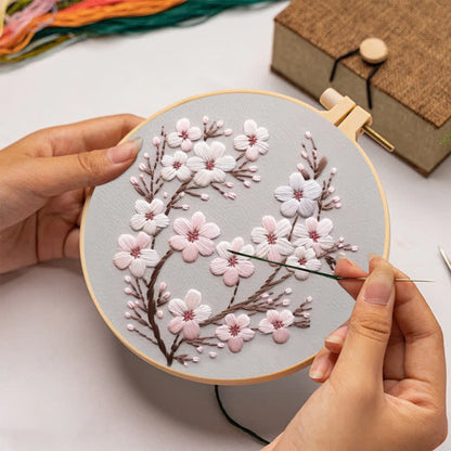 Rubbyoo Embroidery Kit - Cherry Blossom