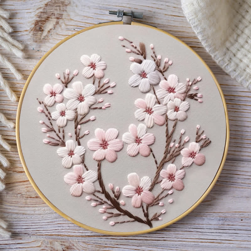 Rubbyoo Embroidery Kit - Cherry Blossom