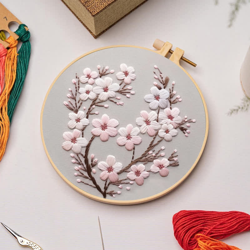 Rubbyoo Embroidery Kit - Cherry Blossom