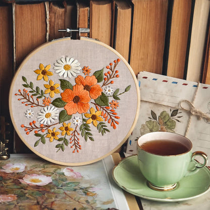 Rubbyoo Embroidery Kit - Spring Flowers