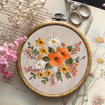 Rubbyoo Embroidery Kit - Spring Flowers