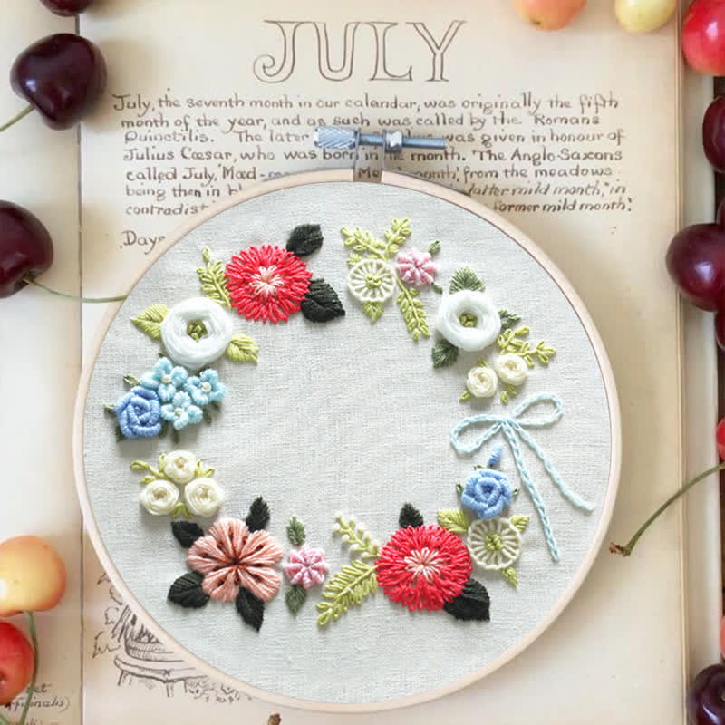 Rubbyoo Embroidery Kit - Retro Floral
