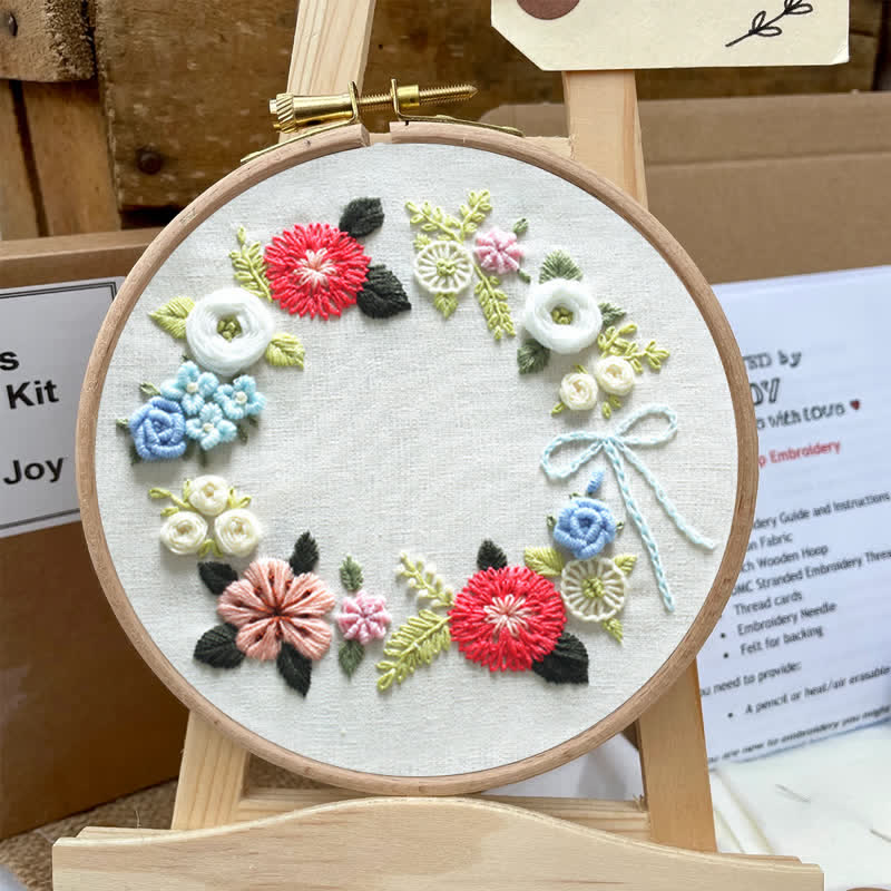 Rubbyoo Embroidery Kit - Retro Floral