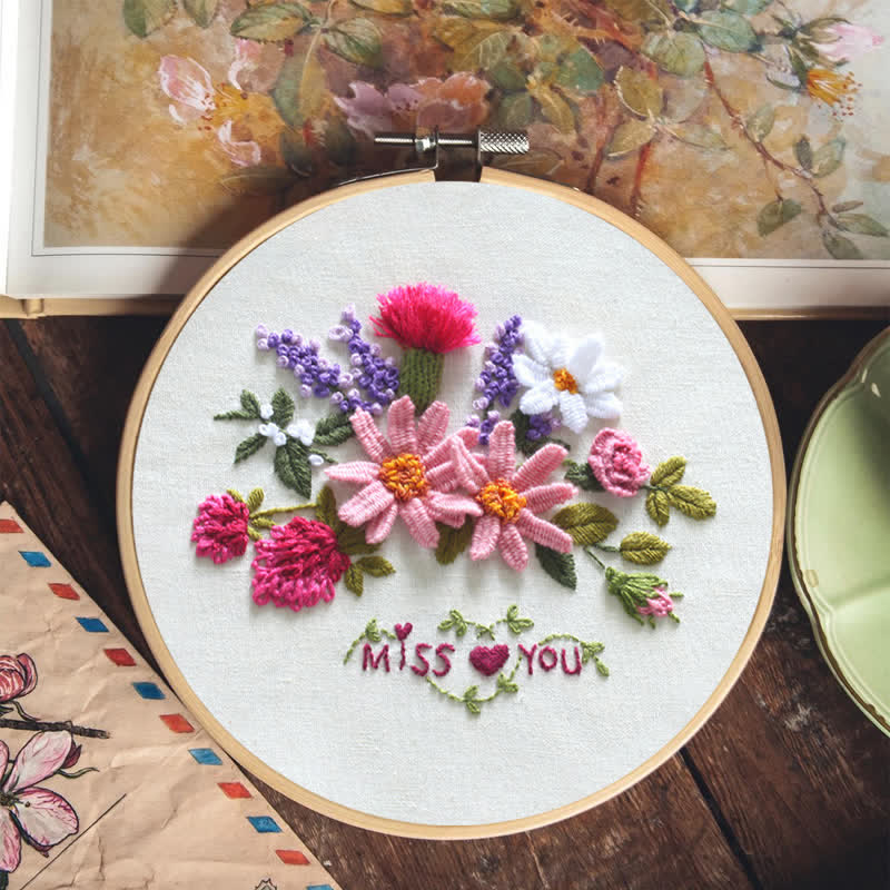 Rubbyoo Embroidery Kit - Miss You