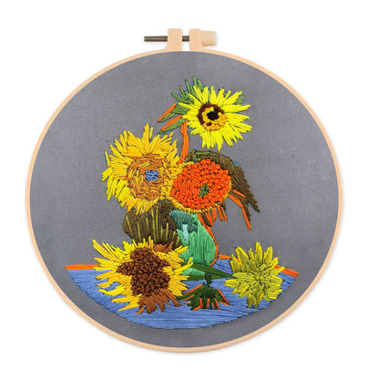 Rubbyoo Embroidery Kit - Van Gogh Painting Sunflower