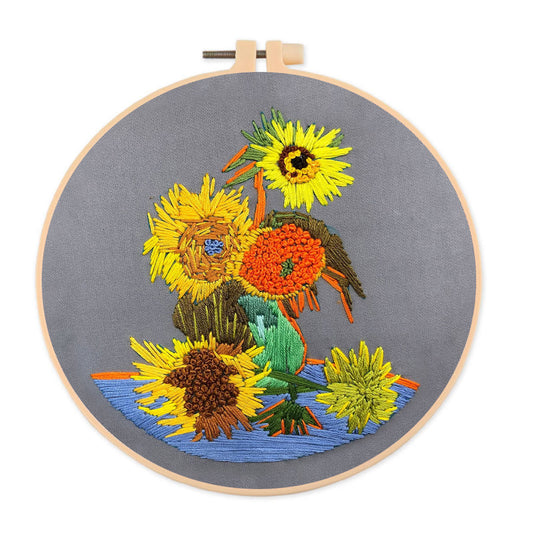 Rubbyoo Embroidery Kit - Van Gogh Painting Sunflower