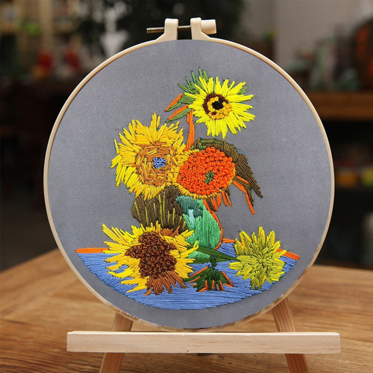 Rubbyoo Embroidery Kit - Van Gogh Painting Sunflower