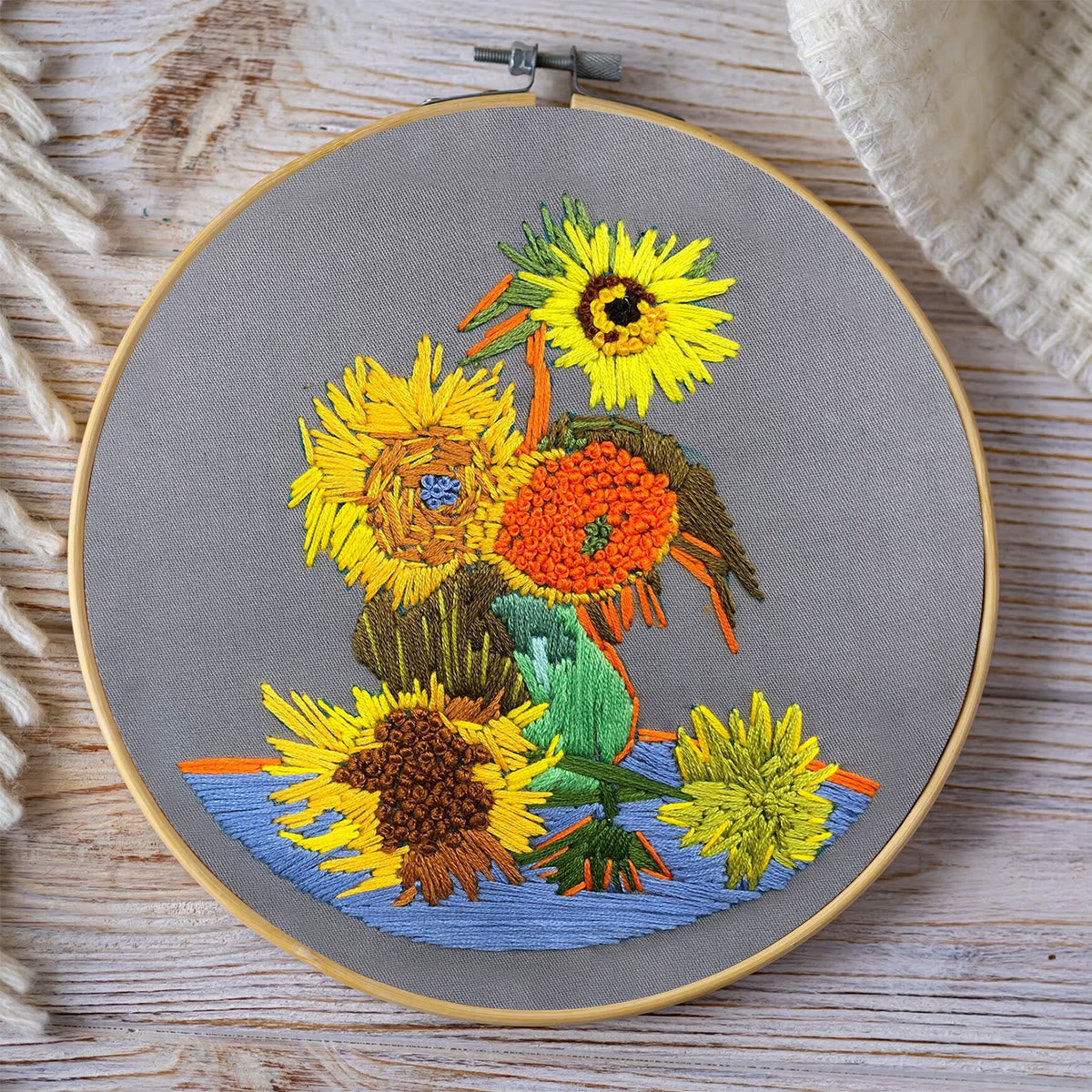 Rubbyoo Embroidery Kit - Van Gogh Painting Sunflower