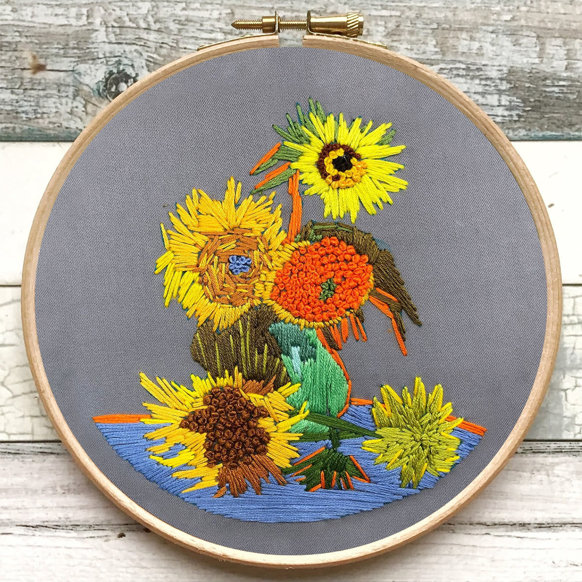 Rubbyoo Embroidery Kit - Van Gogh Painting Sunflower