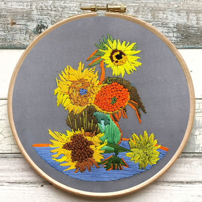 Rubbyoo Embroidery Kit - Van Gogh Painting Sunflower