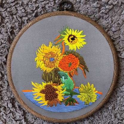 Rubbyoo Embroidery Kit - Van Gogh Painting Sunflower