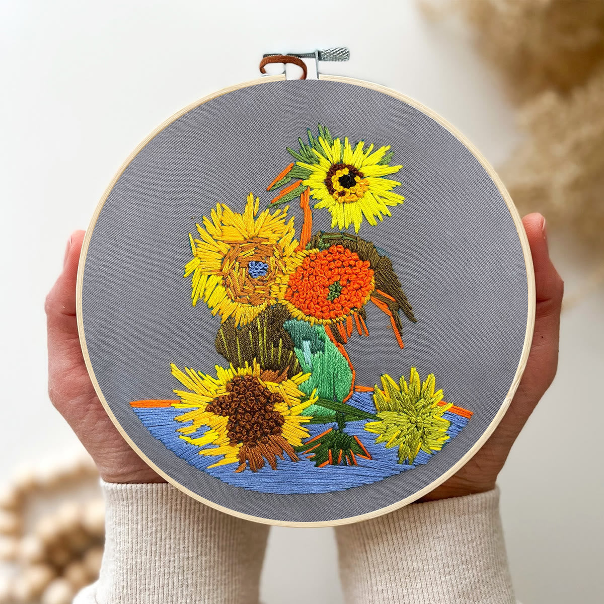 Rubbyoo Embroidery Kit - Van Gogh Painting Sunflower
