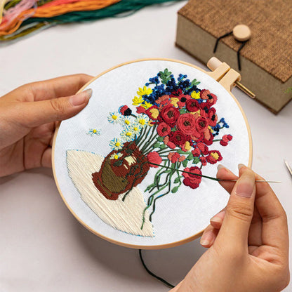 Rubbyoo Embroidery Kit - Poppy Flower