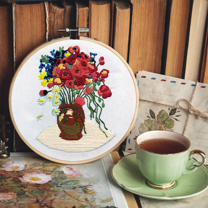 Rubbyoo Embroidery Kit - Poppy Flower