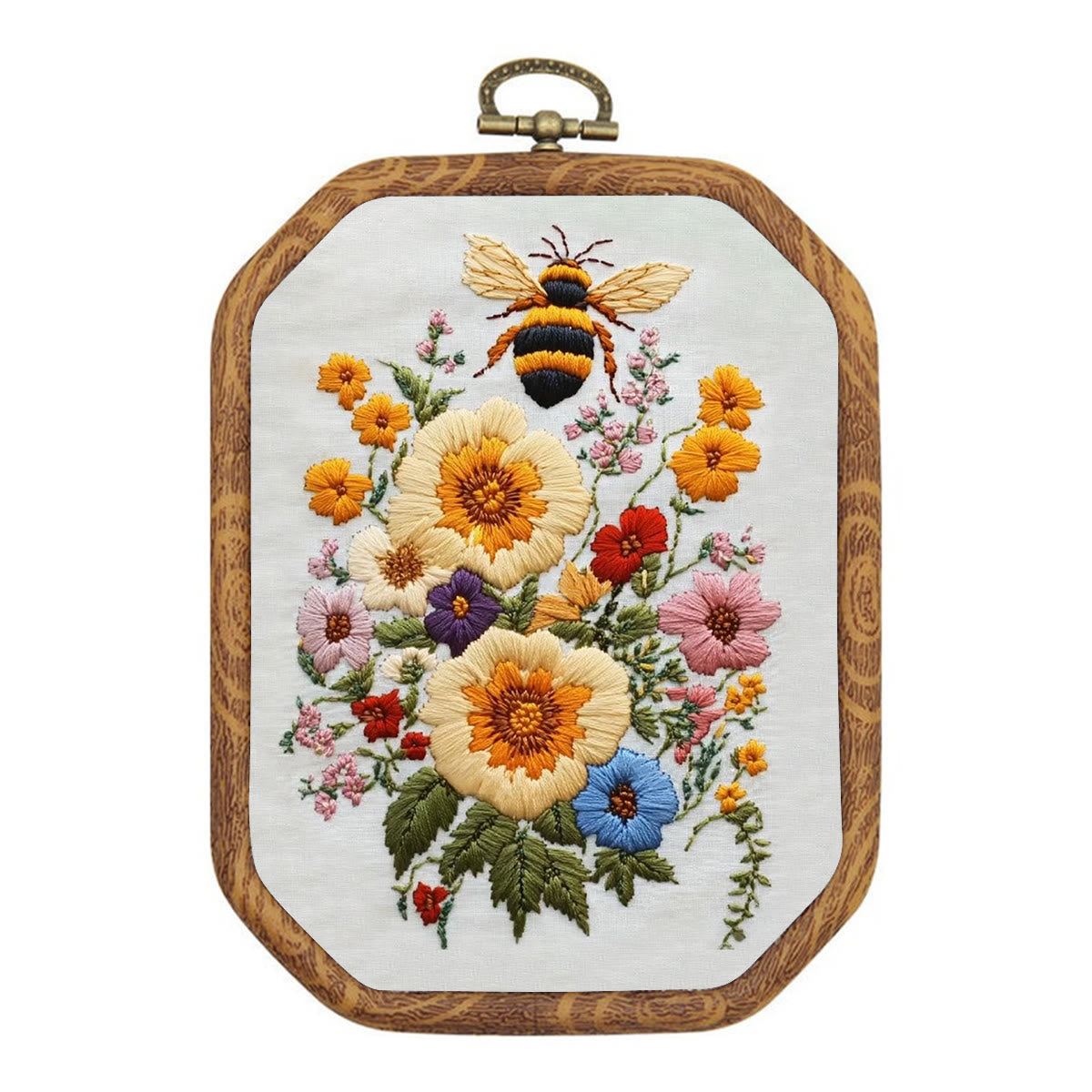 Rubbyoo Embroidery Kit-  Bee And Flowers