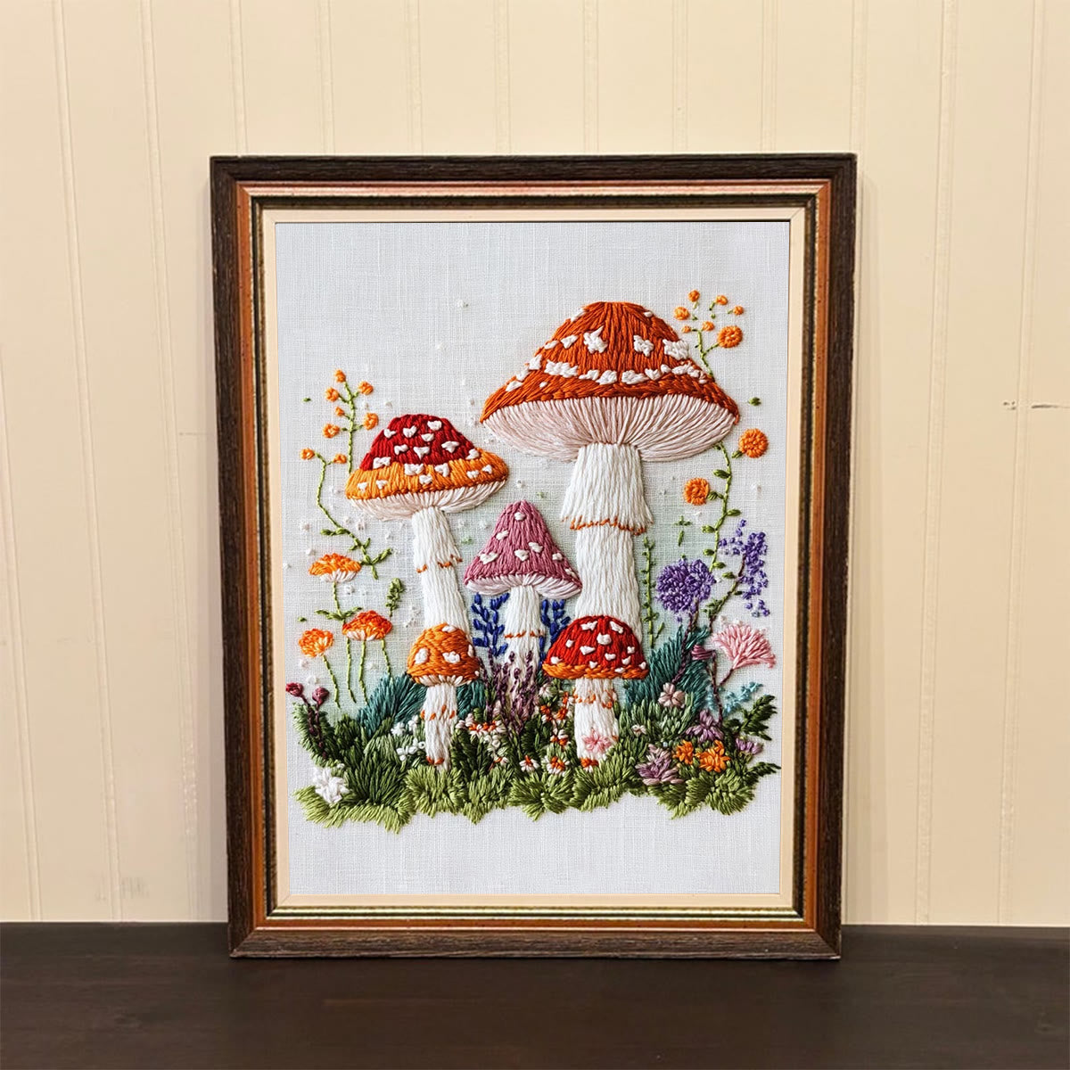 Rubbyoo Embroidery Kit- Mushroom Plant