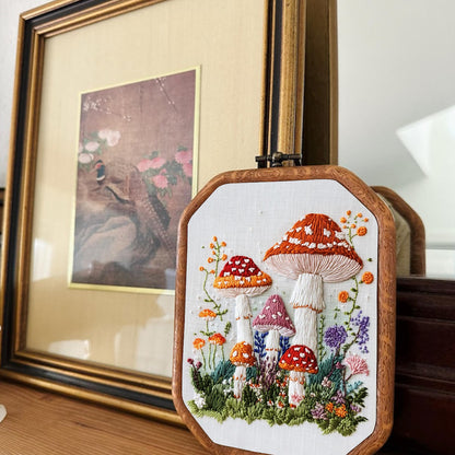 Rubbyoo Embroidery Kit- Mushroom Plant