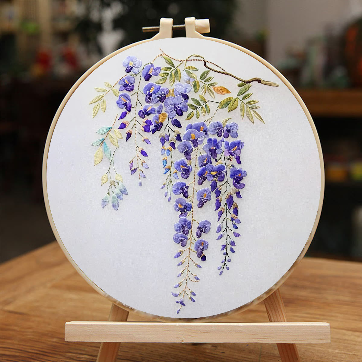 Rubbyoo Embroidery Kit-   Wisteria Flower