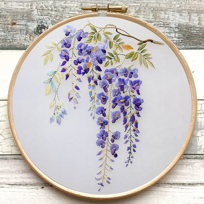 Rubbyoo Embroidery Kit-   Wisteria Flower