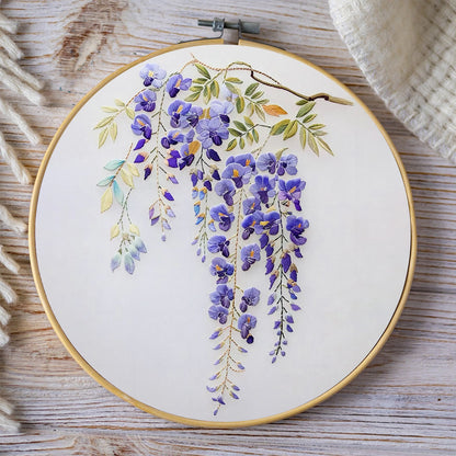 Rubbyoo Embroidery Kit-   Wisteria Flower