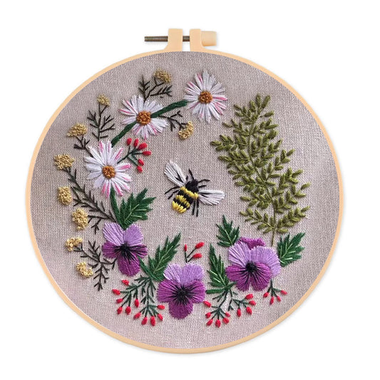 Rubbyoo Embroidery Kit-   Honey Bee Garden