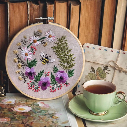 Rubbyoo Embroidery Kit-   Honey Bee Garden