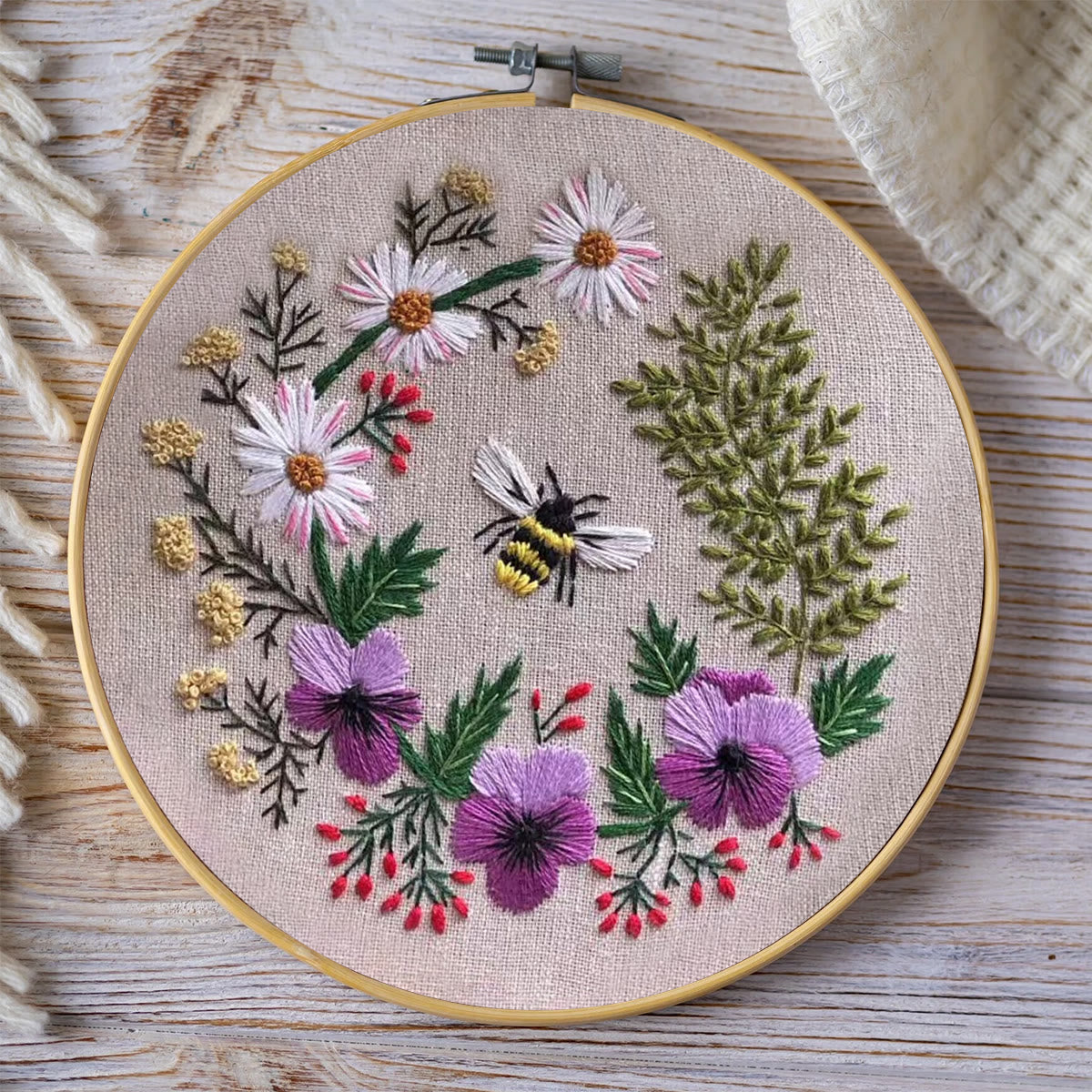 Rubbyoo Embroidery Kit-   Honey Bee Garden