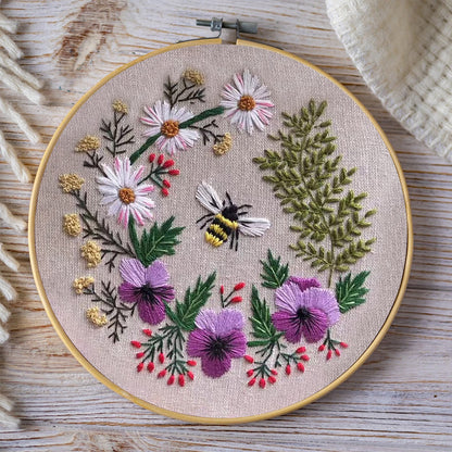 Rubbyoo Embroidery Kit-   Honey Bee Garden