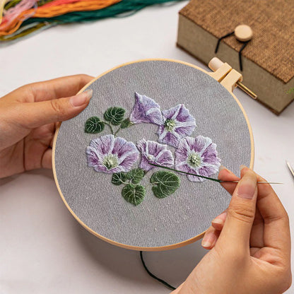 Rubbyoo Embroidery Kit- Mini Purple Hortensia