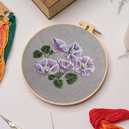 Rubbyoo Embroidery Kit- Mini Purple Hortensia