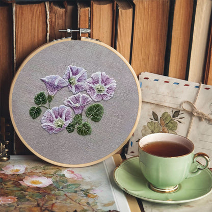 Rubbyoo Embroidery Kit- Mini Purple Hortensia