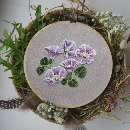 Rubbyoo Embroidery Kit- Mini Purple Hortensia