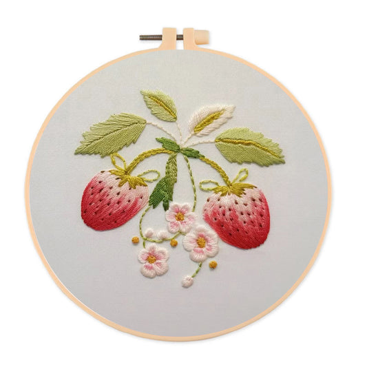 Rubbyoo Embroidery Kit-  Strawberry Blossoms