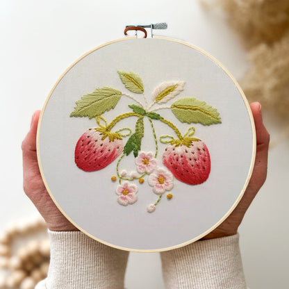 Rubbyoo Embroidery Kit-  Strawberry Blossoms